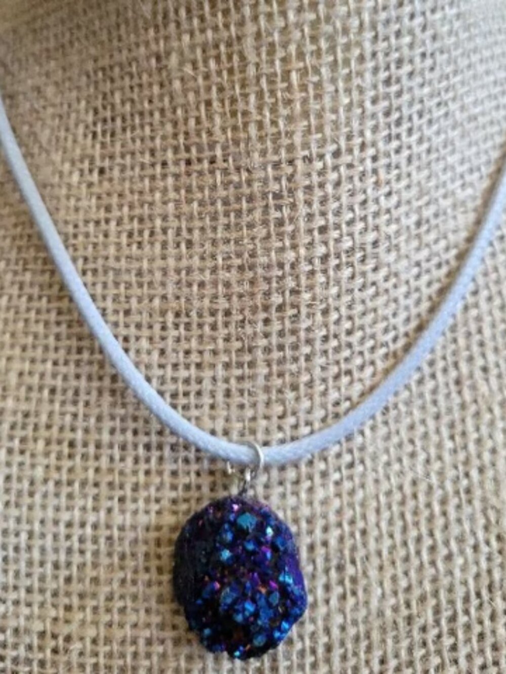 Blue Crystal Pendant Necklace